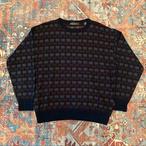 Navy Patterned Sweater
